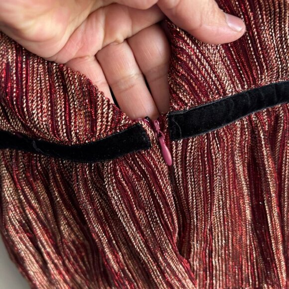 Deeelly Women Sleeve Less Maxi Towered Style Zip At The Back Dress Copper Size M - Picture 7 of 11